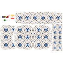 Painel Bolsa Marilene Olho Grego Azul Deatlhes Amarelo