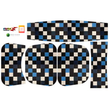 Painel Bolsa Marilene Trama Xadrez Azul e Preto