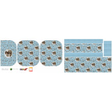Painel Bolsa Menino Urso Ziper Duplo - Dzen Sintético Doll