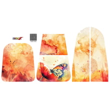 Painel Mochila 2 Bolsos Borboleta Aquarela - Sintético Doll