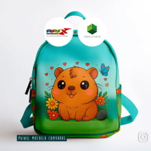 Painel Mochila Média Capivara Baby - Sintético Doll Estampado