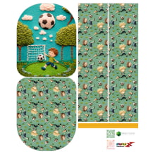 Painel Mochila Média Futebol - Dzen Sintético Doll Estampado