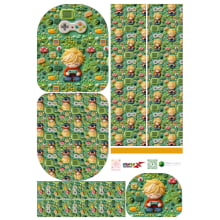 Painel Mochila Média Games - Dzen Sintético Doll Estampado