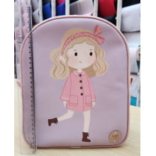 Painel Mochila Média Joaninha Vermelho - Sintético Doll Estampado