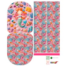 Painel Mochila Média Sereia - Dzen Sintético Doll Estampado