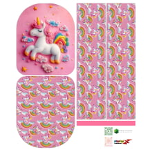 Painel Mochila Média Unicórnio - Dzen Sintético Doll Estampado