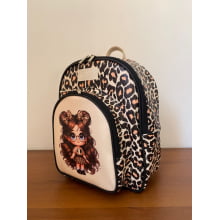 Painel Mochila Menina Helô Bege com Bolso - Sintético Doll by Neia Rocha