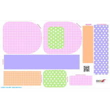 Painel Mochila Mini Bolsos Laterais Candy Colors - Ponto X Tecidos Doll Estampado