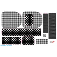 Painel Mochila Mini Bolsos Laterais Preto e Branco - Ponto X Tecidos Doll Estampado