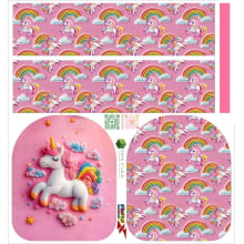 Painel Mochila Mini Unicórnio - Dzen Sintético Doll Estampado