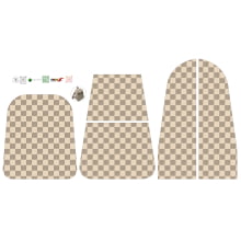 Painel Mochila Paris Xadrez Bege