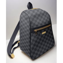 Painel Mochila Paris Xadrez Cinza