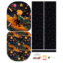 Painel Mochila Média Pequeno Príncipe - Dzen Sintético Doll Estampado