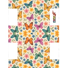 Painel Necessarie Borboletas Fundo Amarelo - Sintético Doll