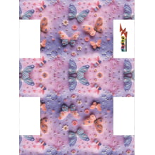Painel Necessarie Borboletas Roxas - Sintético Doll