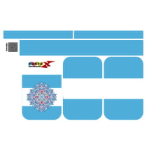 Painel Porta Celular Azul mandala - Sintético Doll Painel Porta Celular Azul mandala - Sintético Doll