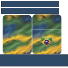 Painel Shoulder Brasil 1 - Sintético Doll Estampado Painel Shoulder Brasil 1 - Sintético Doll Estampado