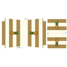 Painel Sintético Doll Kit Praia Bege Abacaxi