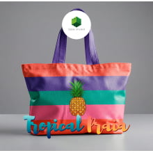 Painel Sintético Doll Kit Praia Color Abacaxi