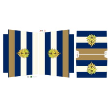 Painel Sintético Doll Kit Praia Marinho e Bege Banana