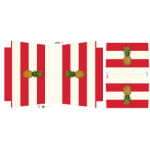 Painel Sintético Doll Kit Praia Vermelho Abacaxi Painel Sintético Doll Kit Praia Vermelho Abacaxi