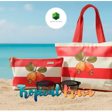 Painel Sintético Doll Kit Praia Vermelho Caju