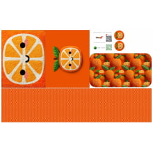 Painel Sintético Doll Lancheira Cute Fruit Laranja