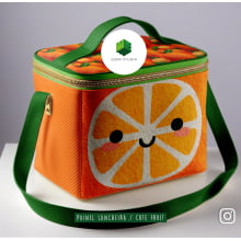 Painel Sintético Doll Lancheira Cute Fruit Laranja