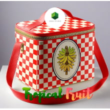 Painel Sintético Doll Lancheira Fruit Vermelho Banana