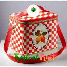 Painel Sintético Doll Lancheira Fruit Vermelho Caju