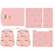 Painel Sintético Doll Lancheira Raposinha Rosa by Ana Campana