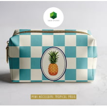 Painel Sintético Doll Mini Necessarie Fruit Abacaxi Azul