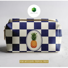 Painel Sintético Doll Mini Necessarie Fruit Abacaxi Marinho