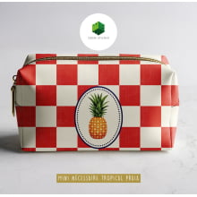 Painel Sintético Doll Mini Necessarie Fruit Abacaxi Vermelho