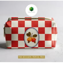 Painel Sintético Doll Mini Necessarie Fruit Caju Vermelho