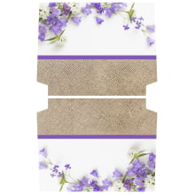 Painel Sintético Doll Necessaire Box Flores Lilás e Juta Painel Sintético Doll Necessaire Box Flores Lilás e Juta
