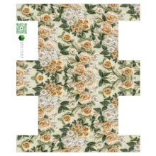 Painel Sintético Doll Necessarie Floral Fundo Verde Água