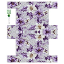 Painel Sintético Doll Necessarie Floral Lilás