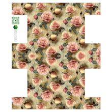 Painel Sintético Doll Necessarie Marmore Floral