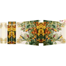 Painel Totebag Araras Flores Fundo Claro - Sintético