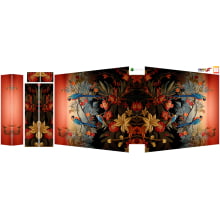 Painel Totebag Araras Fundo Escuro - Sintético