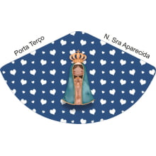 Porta Terço Nossa Senhora Aparecida Fundo Azul - Sintético Doll