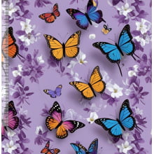 Sintético Doll Boboletas Lilás 50cm x 1,36mt Sintético Doll Boboletas Lilás 50cm x 1,36mt