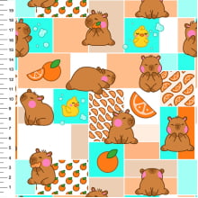 Sintetico Doll Capivara Patinho Tiffany - Meia Tigela 50cm x 1,36mt