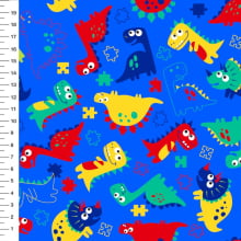 Sintético Doll Dino Quebra Cabeça Azul - Meia Tigela 50cm x 1,36mt Sintético Doll Dino Quebra Cabeça Azul - Meia Tigela 50cm x 1,36mt