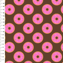 Sintético Doll Donuts Rosa Fundo Chocolate - Meia Tigela 50cm x 1,36mt Sintético Doll Donuts Rosa Fundo Chocolate - Meia Tigela 50cm x 1,36mt
