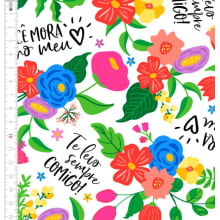 Sintético Doll Floral Colors Fundo Branco Meia Tigela 9100e12441 50cm x 1,36mt Sintético Doll Floral Colors Fundo Branco Meia Tigela 9100e12441 50cm x 1,36mt