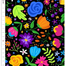 Sintético Doll Floral Colors Meia Tigela 9100E5148 50cm x 1,36mt