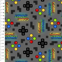 Sintético Doll Game Start Fundo Cinza - Meia Tigela 50cm x 1,36mt Sintético Doll Game Start Fundo Cinza - Meia Tigela 50cm x 1,36mt