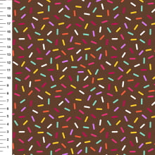 Sintético Doll Granulado Confeitos Fundo Chocolate - Meia Tigela 50cm x 1,36mt Sintético Doll Granulado Confeitos Fundo Chocolate - Meia Tigela 50cm x 1,36mt